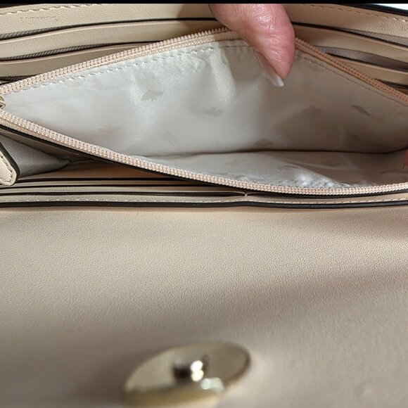 Kate Spade Marti Color block Pebbled Leather Large Flap Wallet Style K8218 - Picture 4 of 7